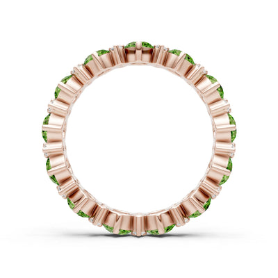 Round Gemstone Full Eternity Band