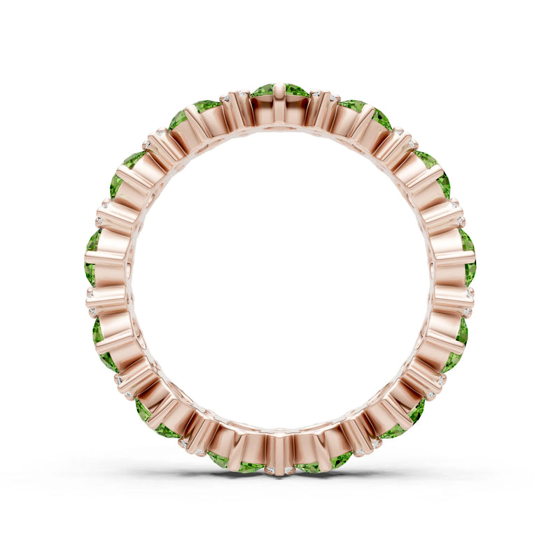 Round Gemstone Full Eternity Band