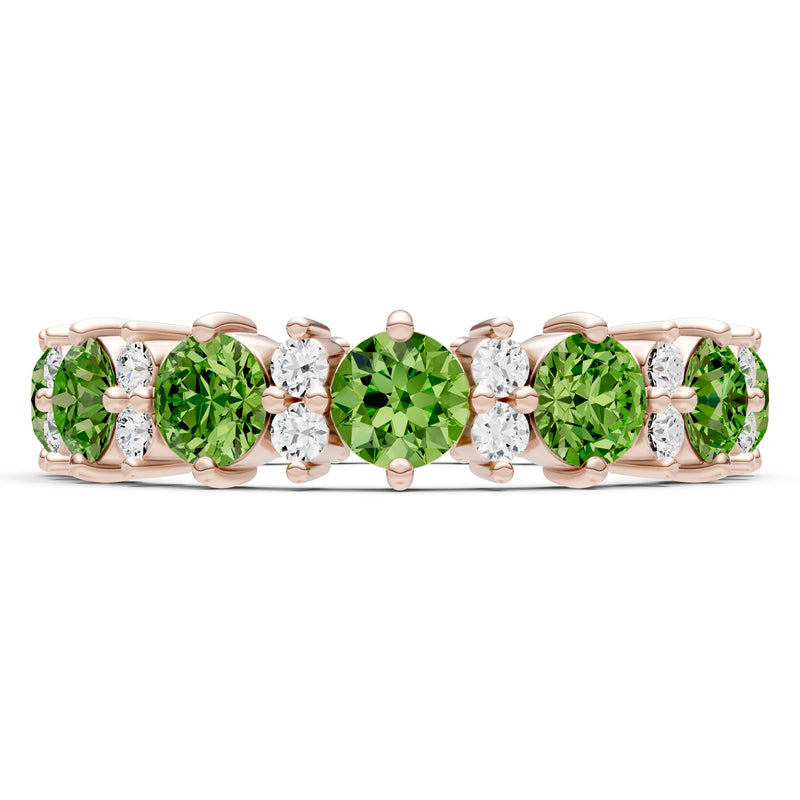 Round Gemstone Full Eternity Band