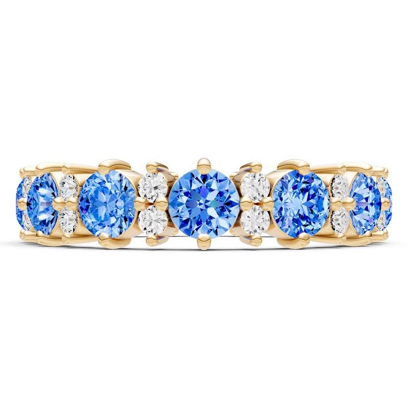 Round Gemstone Full Eternity Band