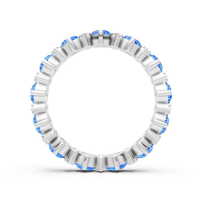 Round Gemstone Full Eternity Band