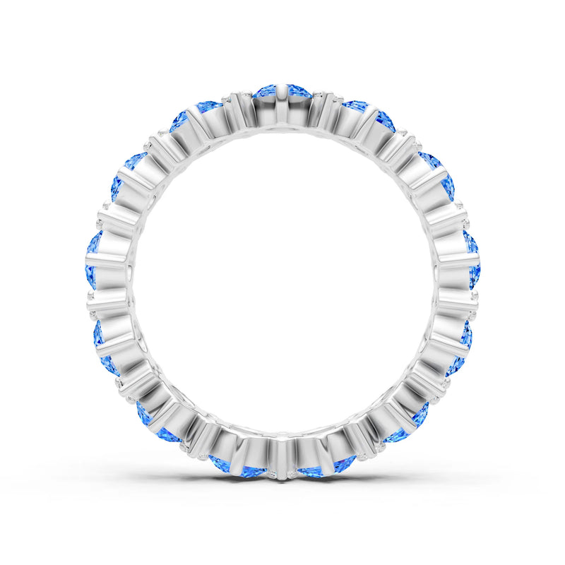 Round Gemstone Full Eternity Band