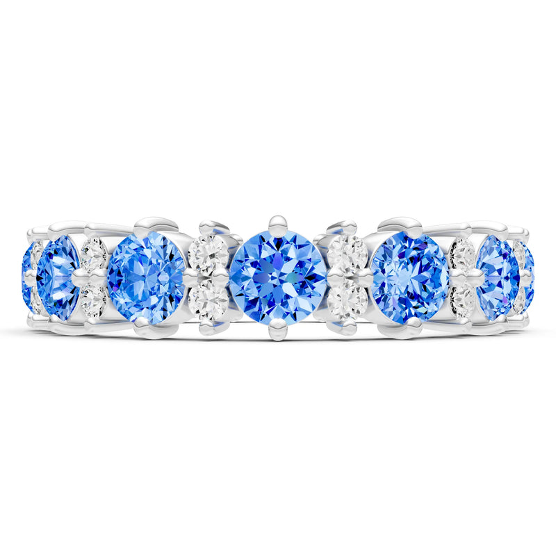 Round Gemstone Full Eternity Band