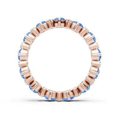 Round Gemstone Full Eternity Band