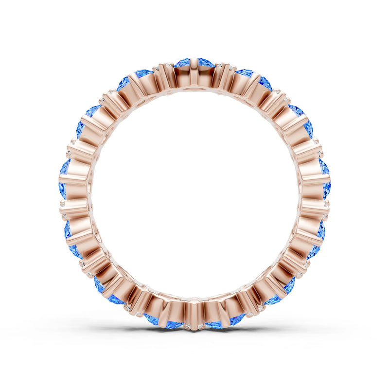 Round Gemstone Full Eternity Band