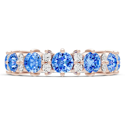 Round Gemstone Full Eternity Band