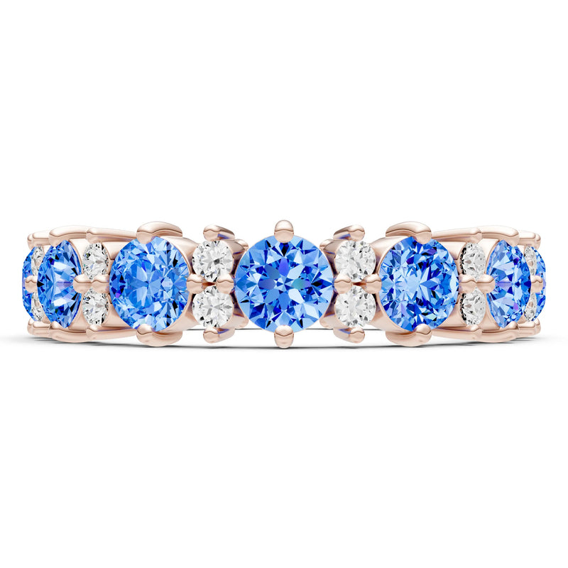 Round Gemstone Full Eternity Band