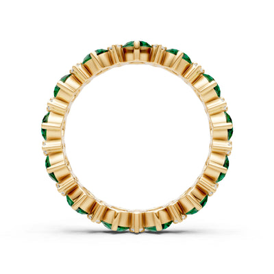 Round Gemstone Full Eternity Band