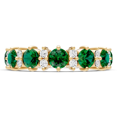 Round Gemstone Full Eternity Band