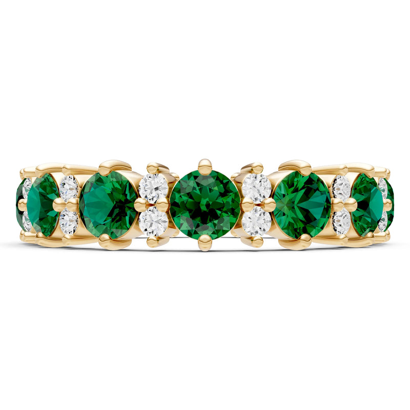 Round Gemstone Full Eternity Band