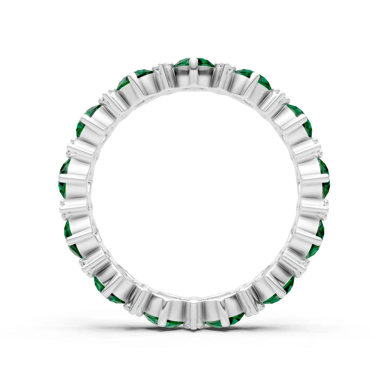 Round Gemstone Full Eternity Band