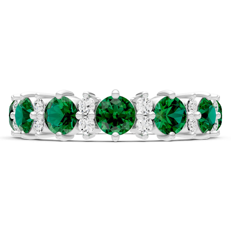 Round Gemstone Full Eternity Band