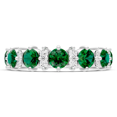 Emerald Round Cut Full Eternity Band