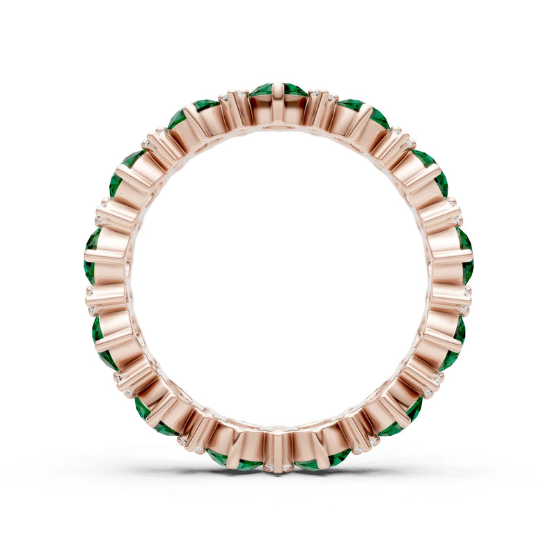 Round Gemstone Full Eternity Band