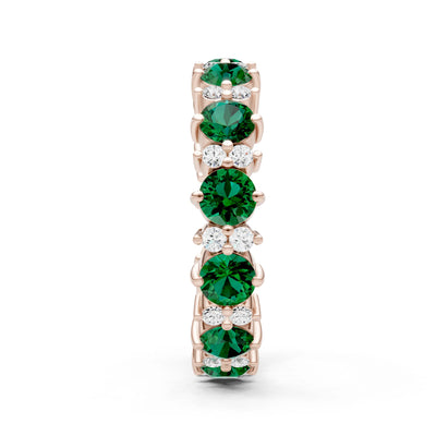 Round Gemstone Full Eternity Band