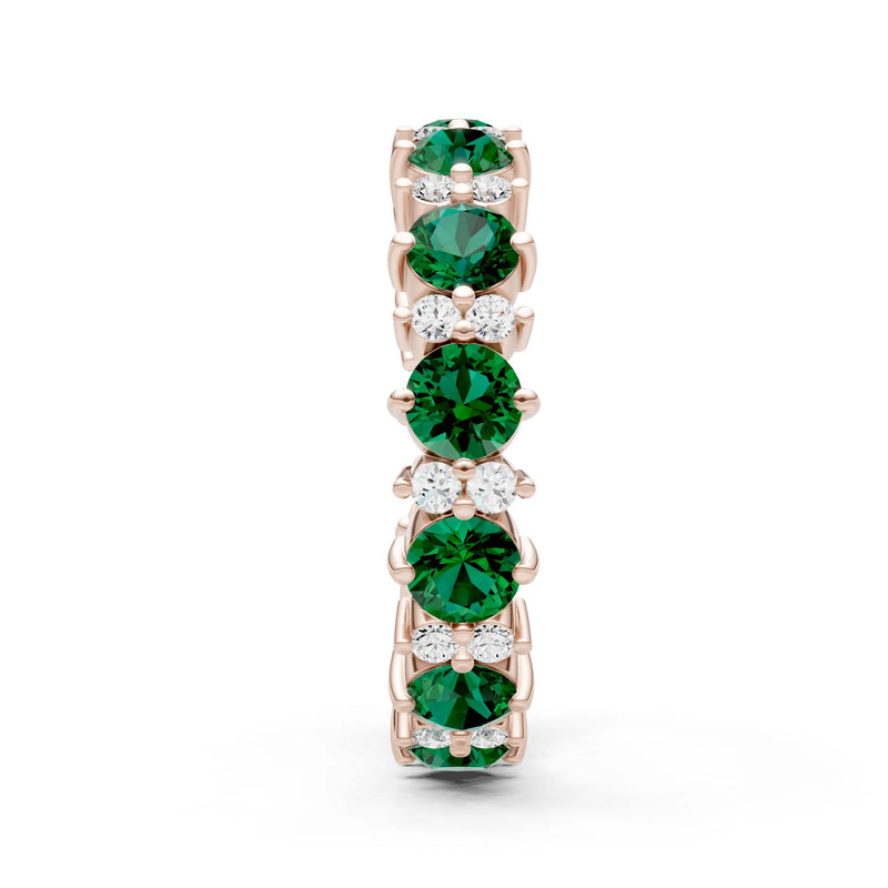 Round Gemstone Full Eternity Band