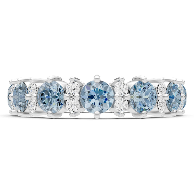 Round Gemstone Full Eternity Band