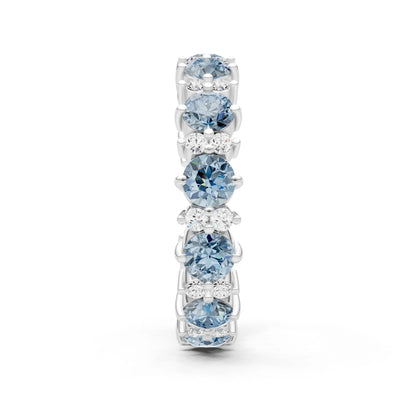 Round Gemstone Full Eternity Band