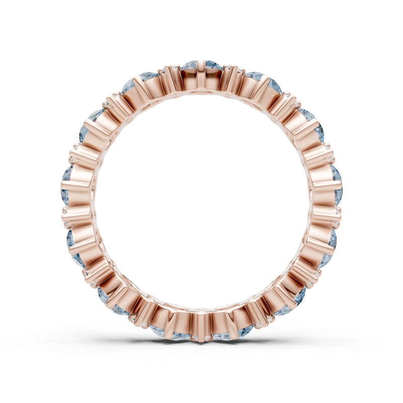 Round Gemstone Full Eternity Band