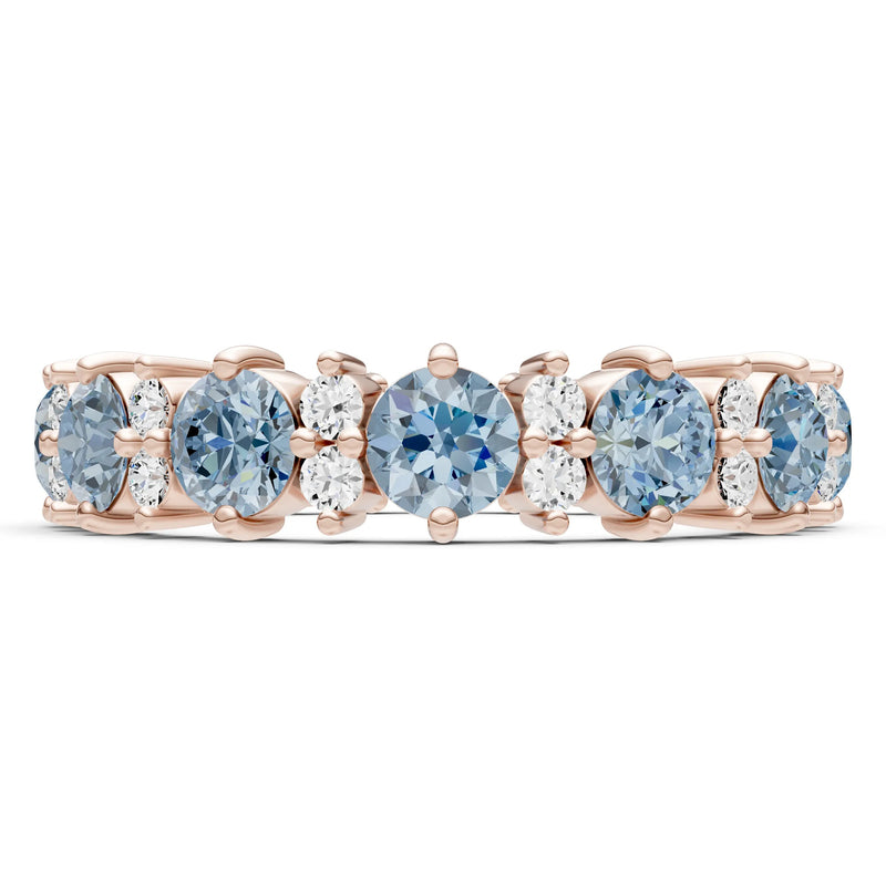 Round Gemstone Full Eternity Band