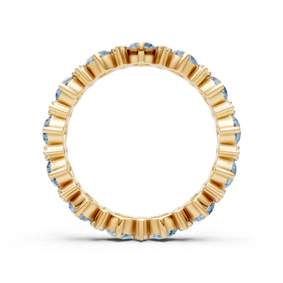 Round Gemstone Full Eternity Band