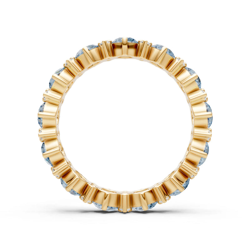 Round Gemstone Full Eternity Band
