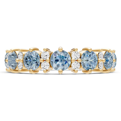 Round Gemstone Full Eternity Band