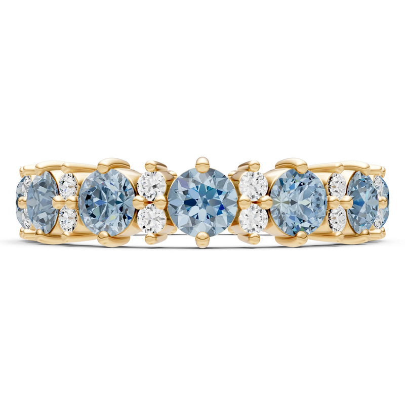 Round Gemstone Full Eternity Band