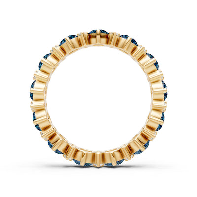 Round Gemstone Full Eternity Band