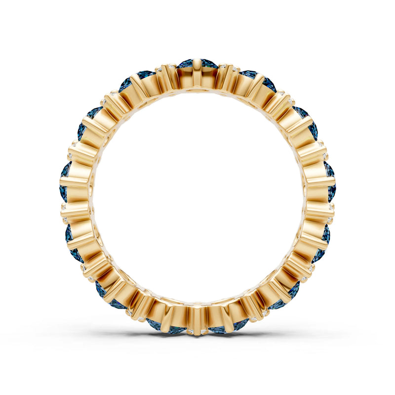 Round Gemstone Full Eternity Band