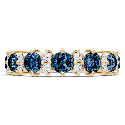 Round Gemstone Full Eternity Band
