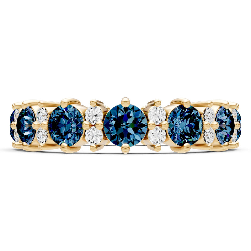 Round Gemstone Full Eternity Band