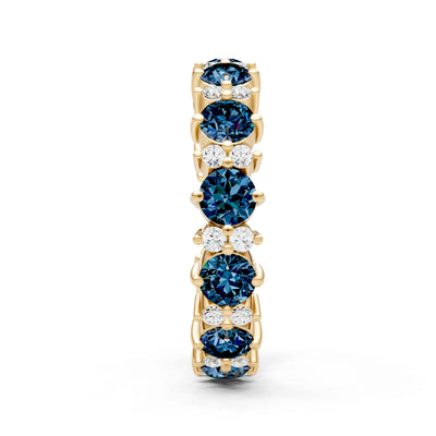 Round Gemstone Full Eternity Band