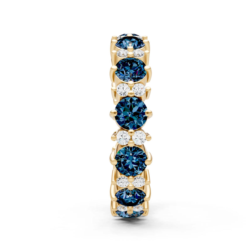 Round Gemstone Full Eternity Band