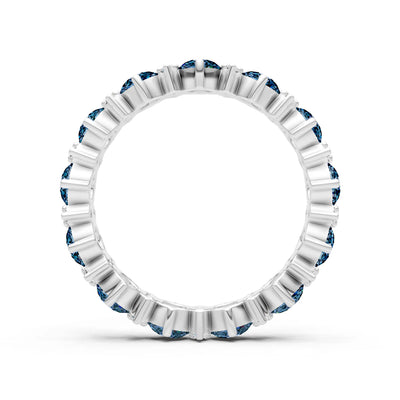 Round Gemstone Full Eternity Band