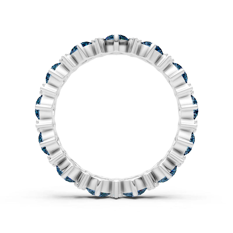 Round Gemstone Full Eternity Band