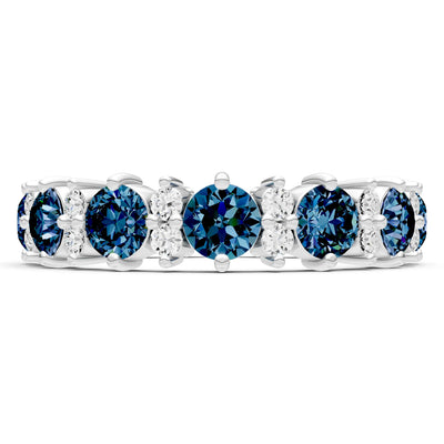 Round Gemstone Full Eternity Band