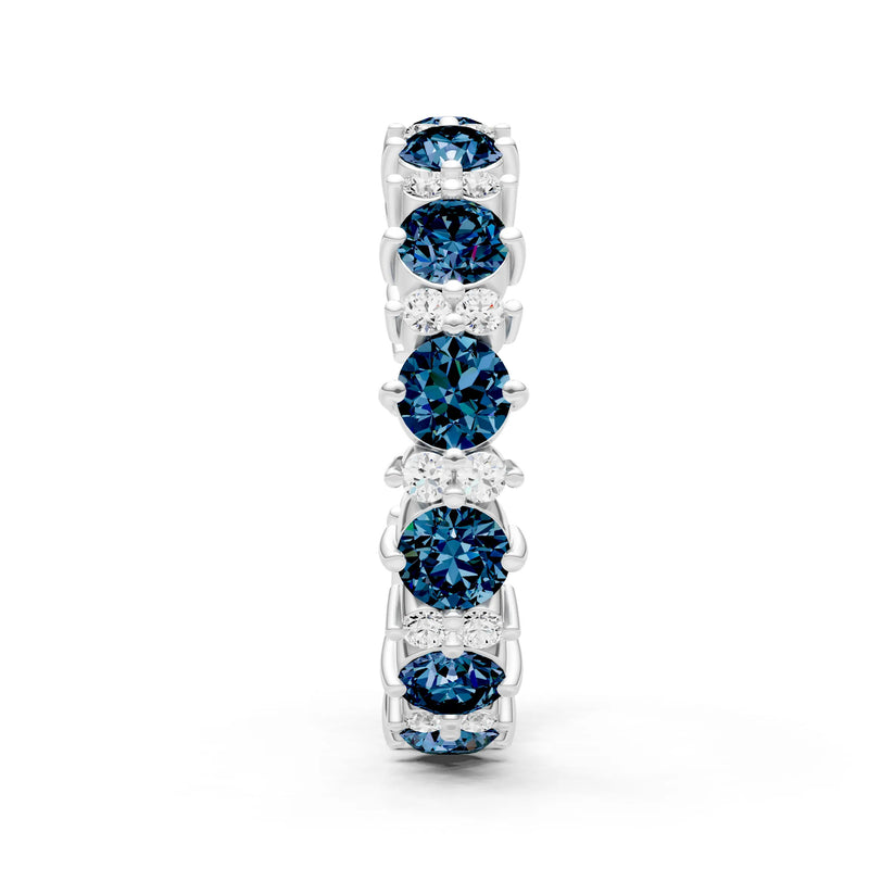 Round Gemstone Full Eternity Band