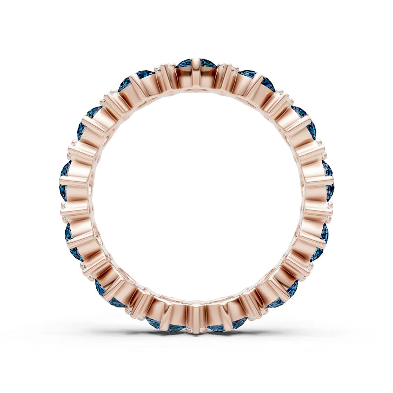 Round Gemstone Full Eternity Band