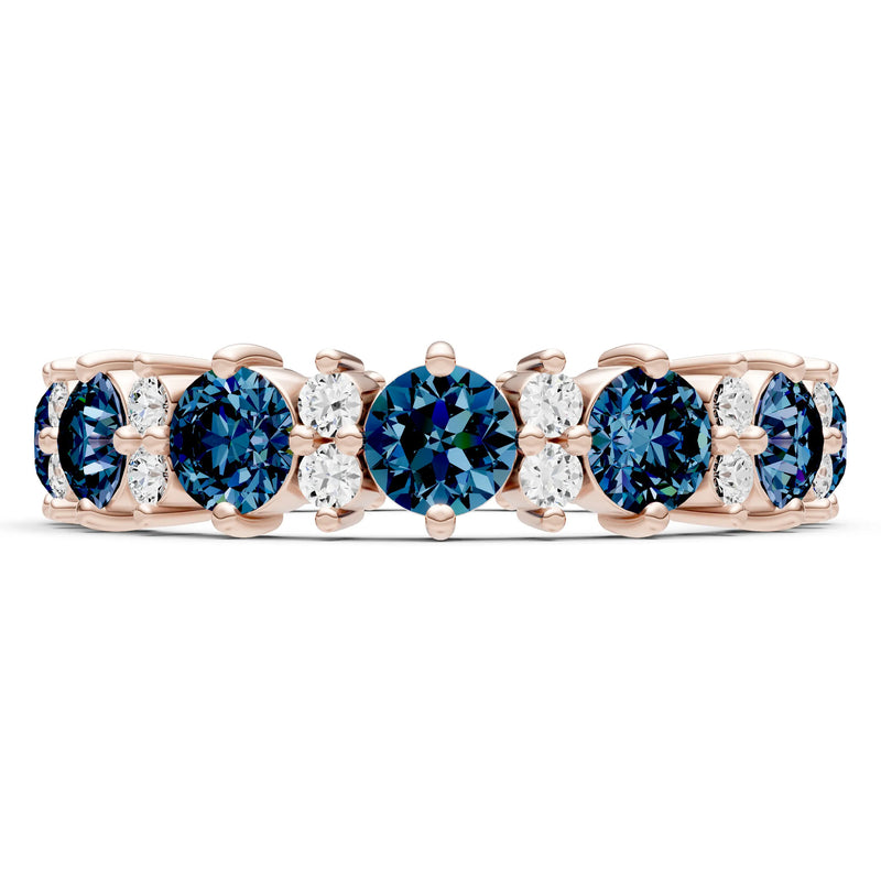 Round Gemstone Full Eternity Band
