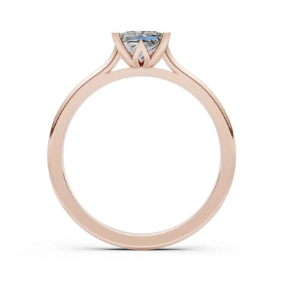10k Yellow Gold Princess-Cut Solitaire Diamond Engagement Ring