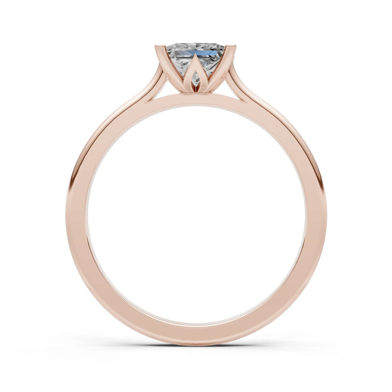 10k Yellow Gold Princess-Cut Solitaire Diamond Engagement Ring