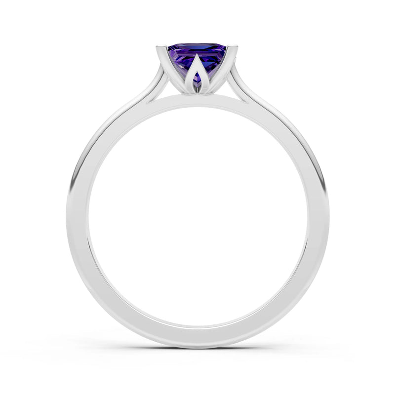 10k Yellow Gold Princess-Cut Solitaire Diamond Engagement Ring