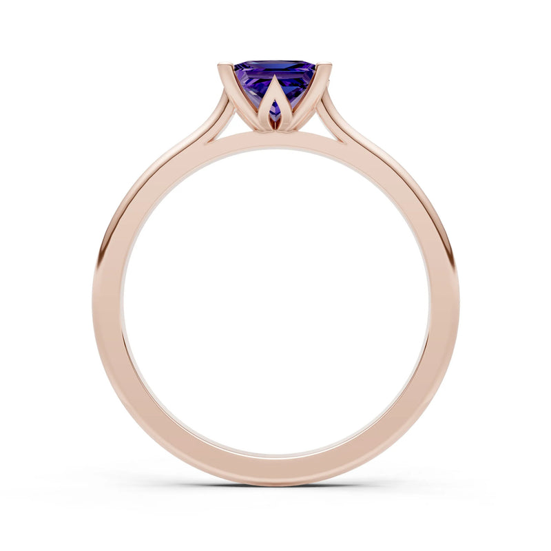 10k Yellow Gold Princess-Cut Solitaire Diamond Engagement Ring