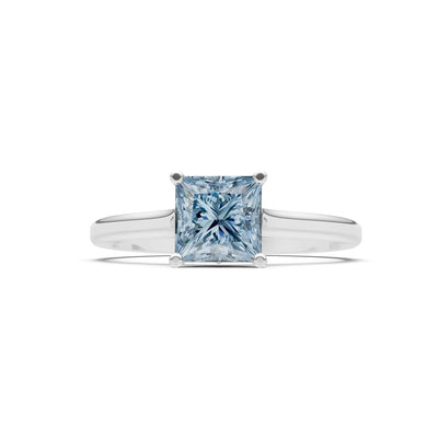10k Yellow Gold Princess-Cut Solitaire Diamond Engagement Ring