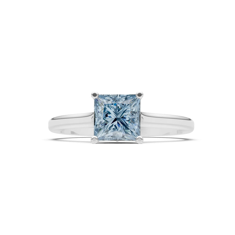10k Yellow Gold Princess-Cut Solitaire Diamond Engagement Ring