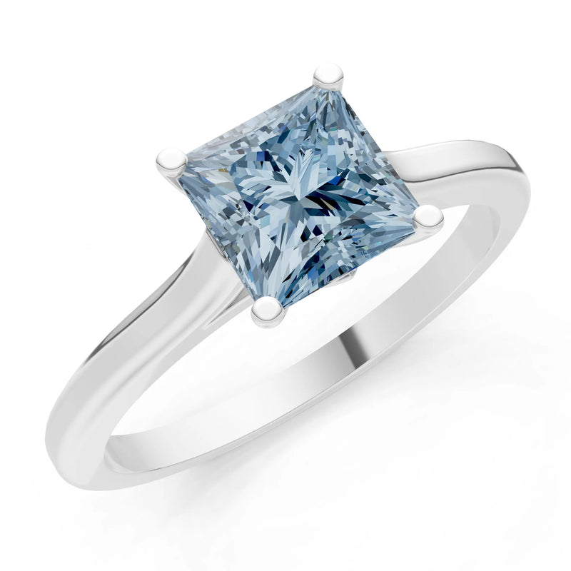 10k Yellow Gold Princess-Cut Solitaire Diamond Engagement Ring