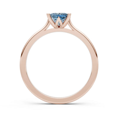 10k Yellow Gold Princess-Cut Solitaire Diamond Engagement Ring