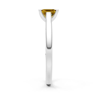 10k Yellow Gold Princess-Cut Solitaire Diamond Engagement Ring