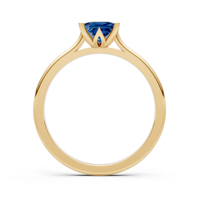 10k Yellow Gold Princess-Cut Solitaire Diamond Engagement Ring